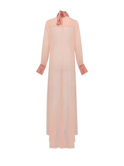Abito chemisier lungo in georgette con ruches BLUGIRL | RA6009 TS441X0450